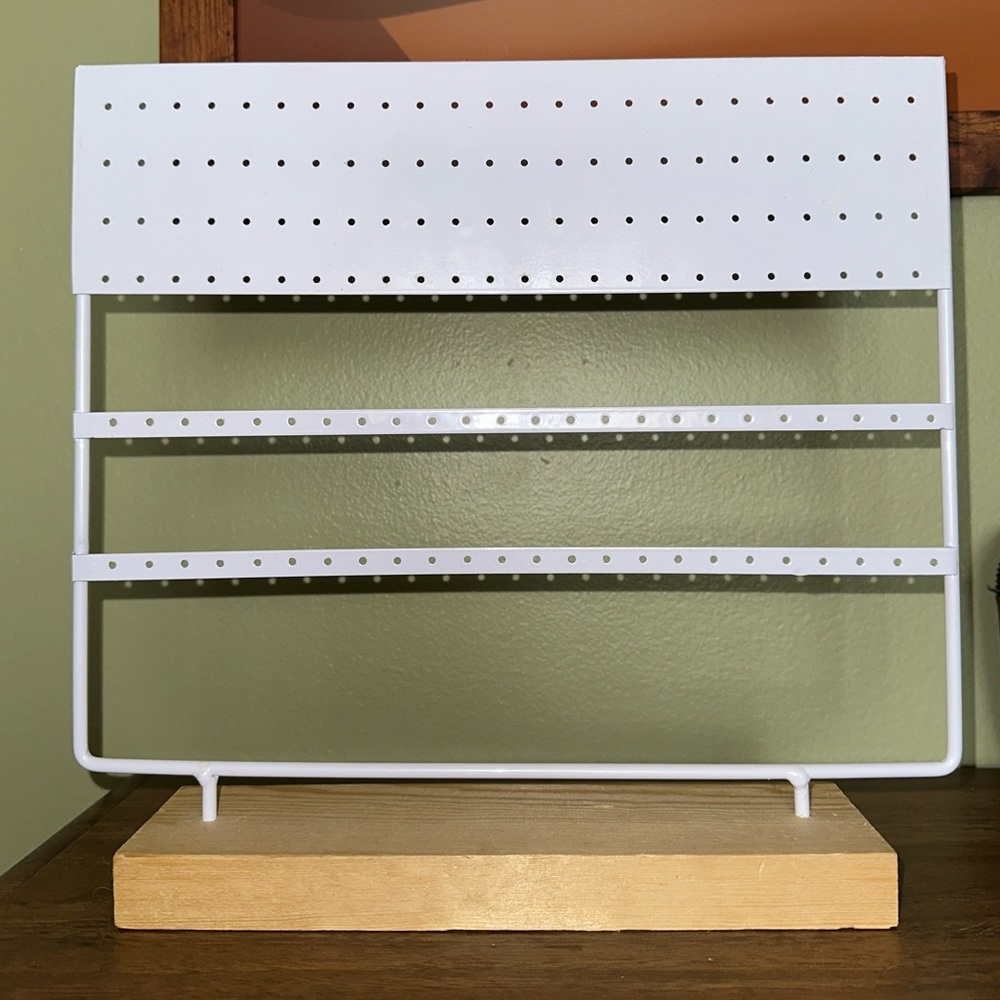 White Jewelry Display Stand Earrings Orginizer